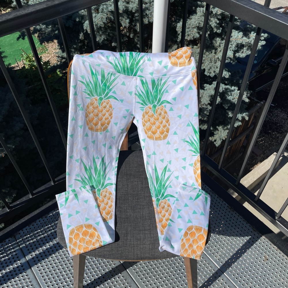 Super Cute Pineapple Pattern Leggings Tights Bright Colors